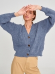 Женский вязаный кардиган оверсайз, кофта