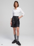 Женские кожаные короткие шорты классика