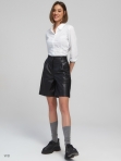Женские кожаные короткие шорты классика