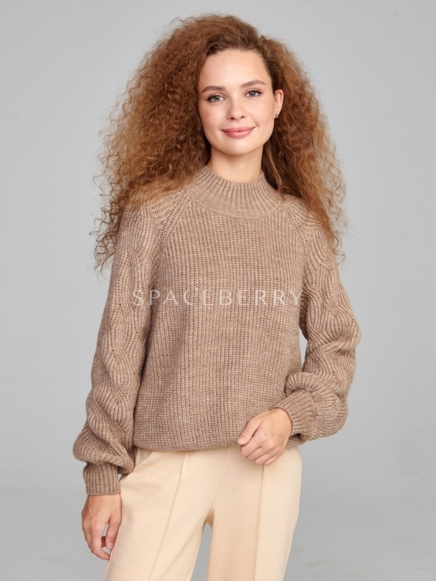 Женский вязаный свитер оверсайз, джемпер