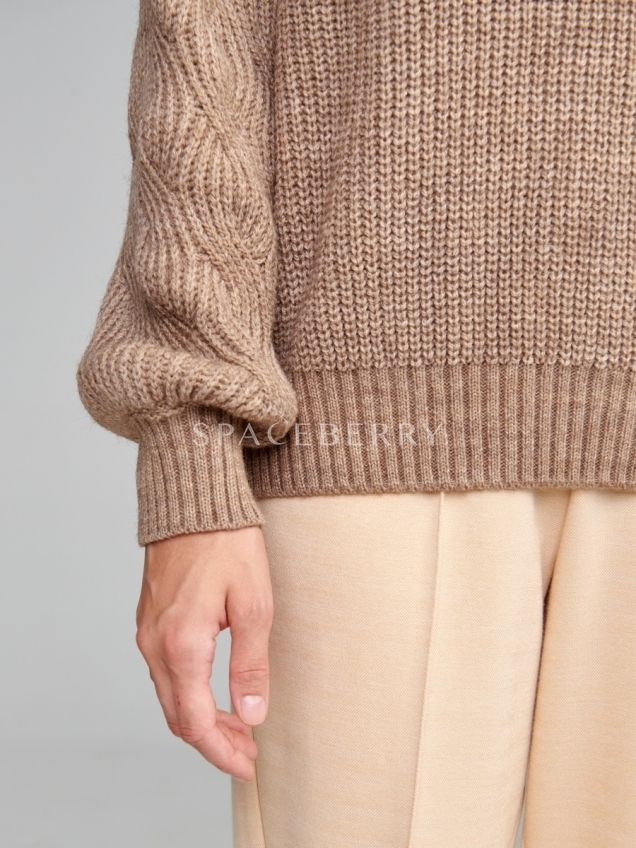 Женский вязаный свитер оверсайз, джемпер