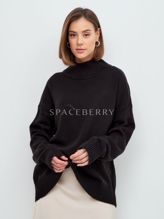 Женский вязаный свитер оверсайз, джемпер