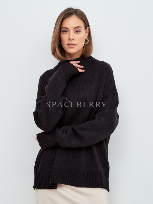 Женский вязаный свитер оверсайз, джемпер