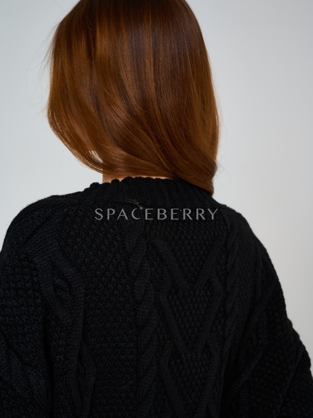 Женский вязаный кардиган оверсайз, кофта