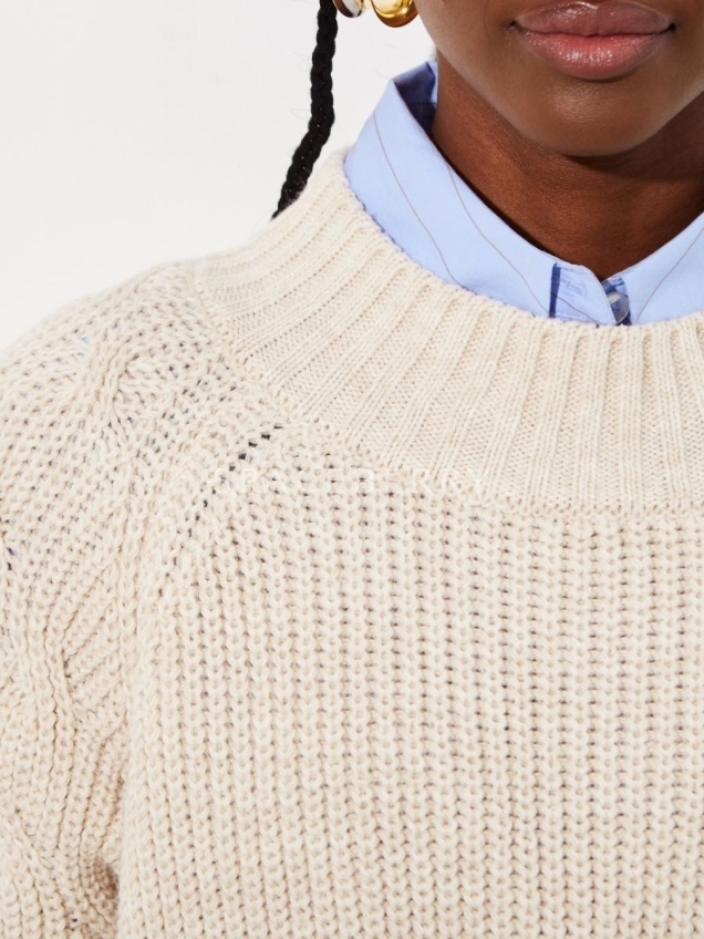 Женский вязаный свитер оверсайз, джемпер с высоким горлом