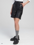 Женские кожаные короткие шорты классика