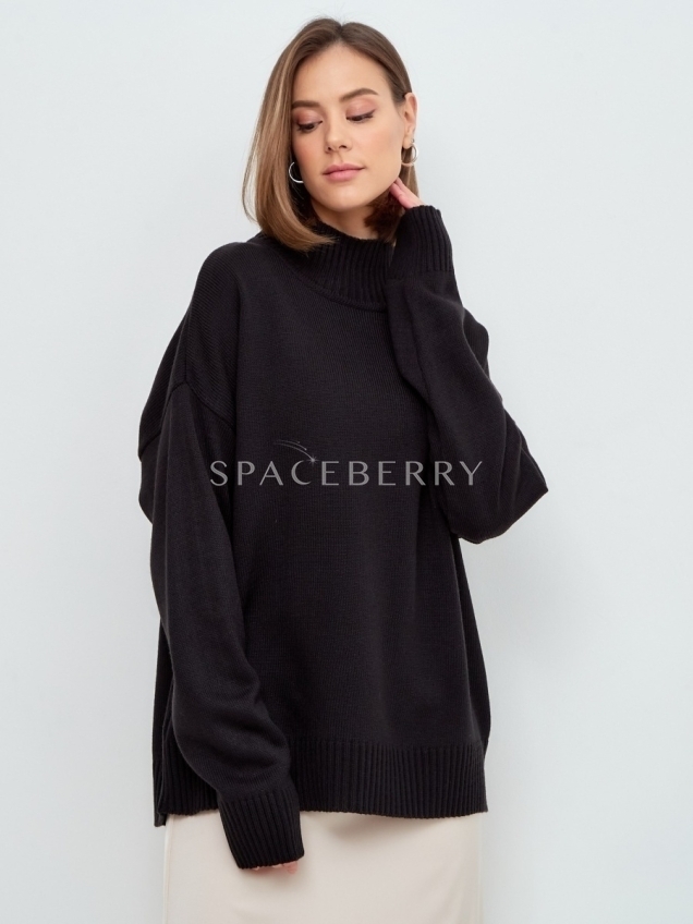 Женский вязаный свитер оверсайз, джемпер