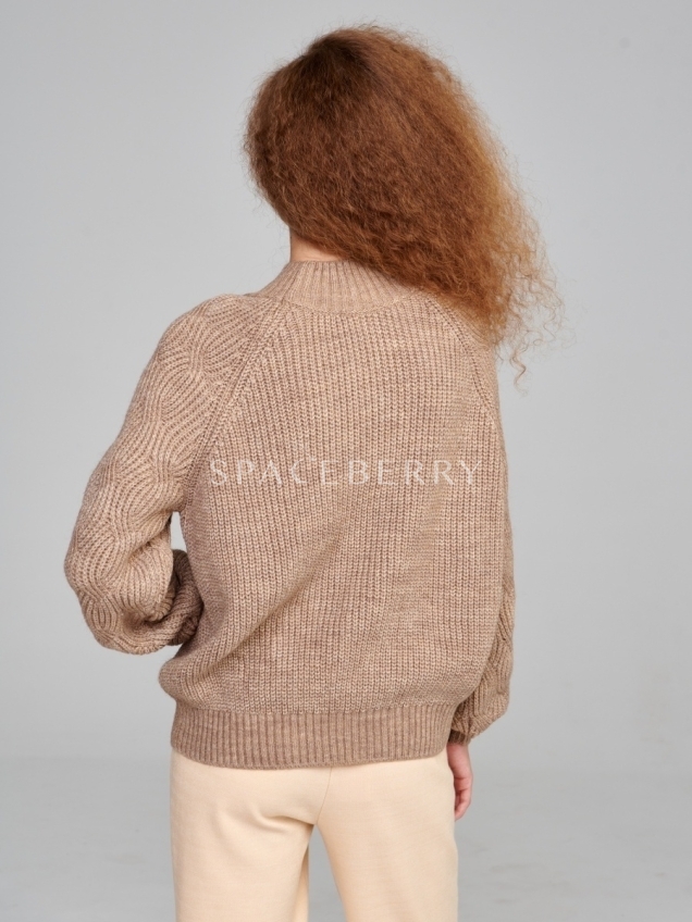 Женский вязаный свитер оверсайз, джемпер